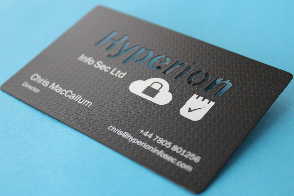 Matt Black Metal Business Card
