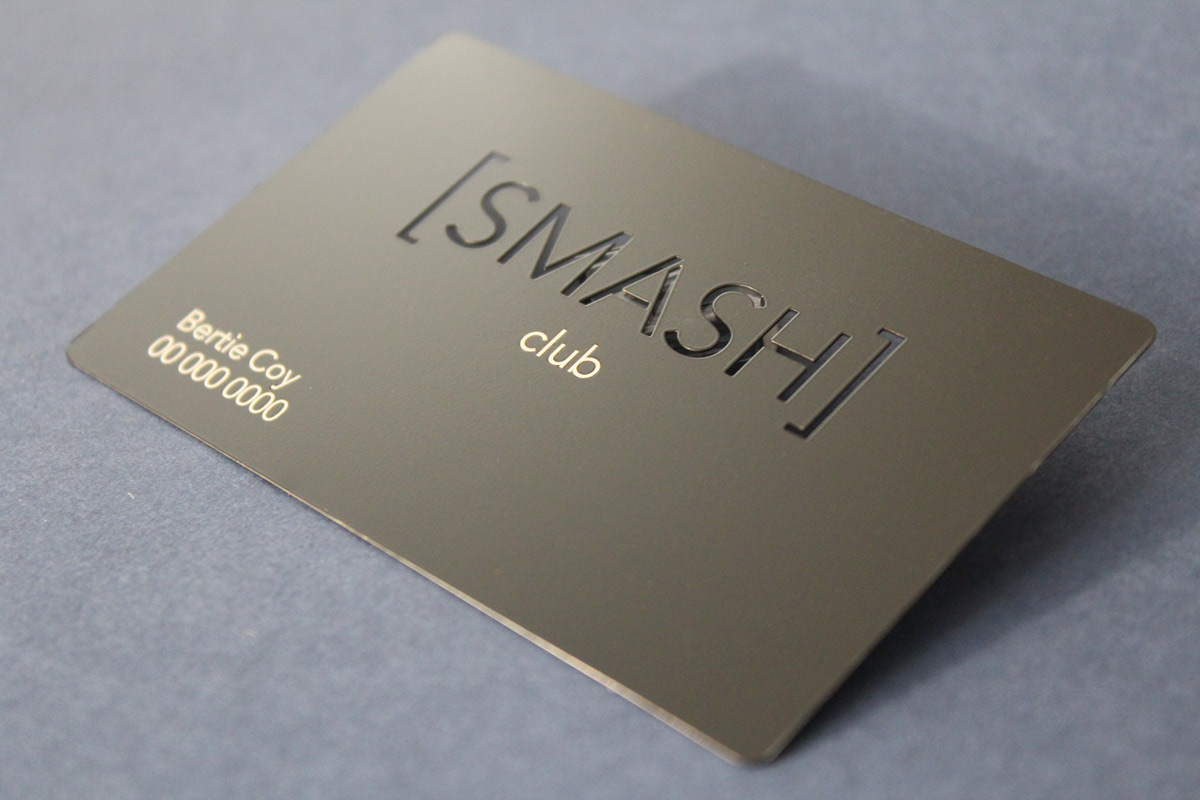 Matt Black Metal Business Card