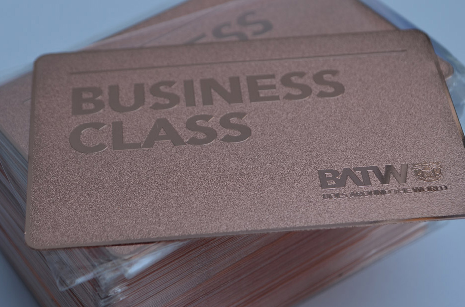Gloss Rose Gold Metal Card