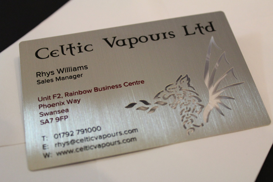 Brushed Stainless Metal Business Card