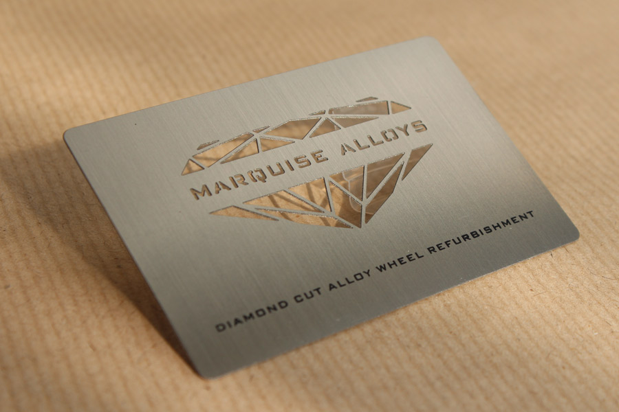 Brushed Stainless Metal Business Card