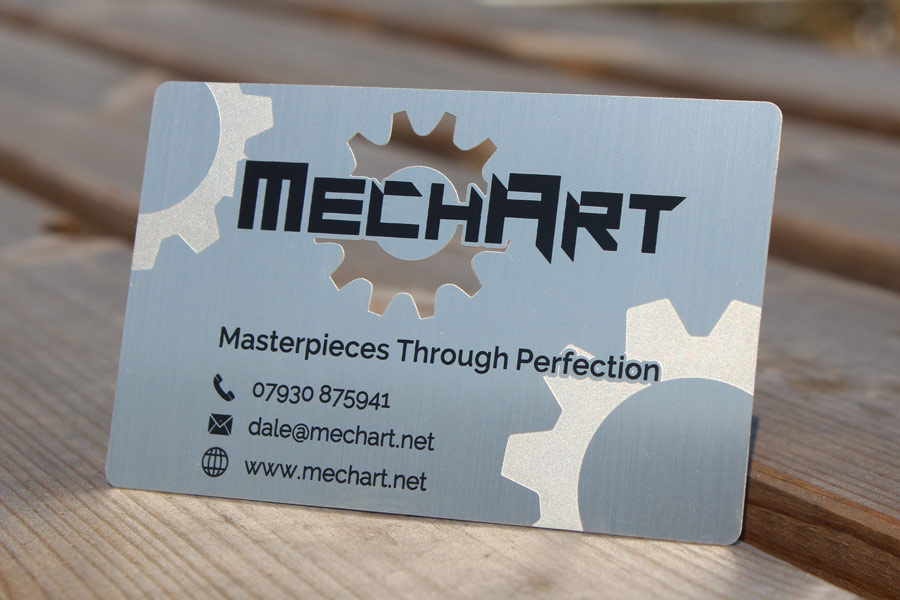 Brushed Stainless Metal Business Card