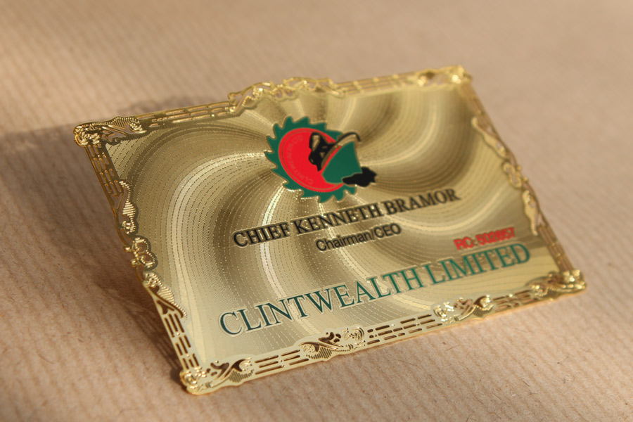 Gloss Gold Metal Business Card