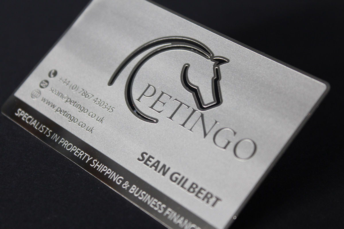 Mirror Stainless Metal Business Card