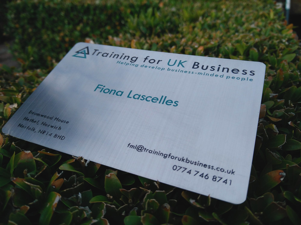 Brushed Stainless Metal Business Card