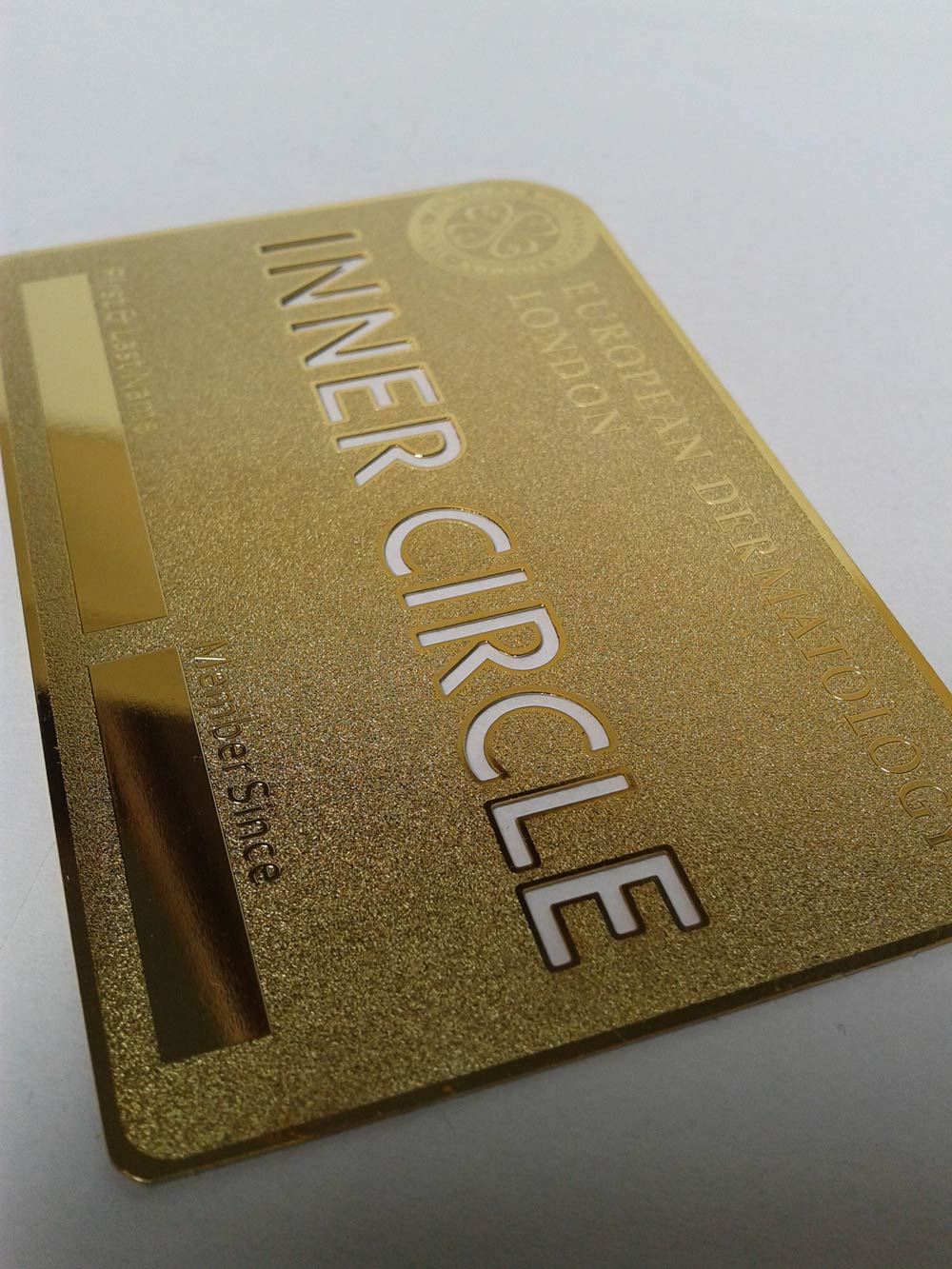 Gold Gloss Metal Membership Card